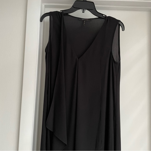 BCBGMAXAZRIA Tara Cascade Ruffle Dress in Black - Picture 6 of 10